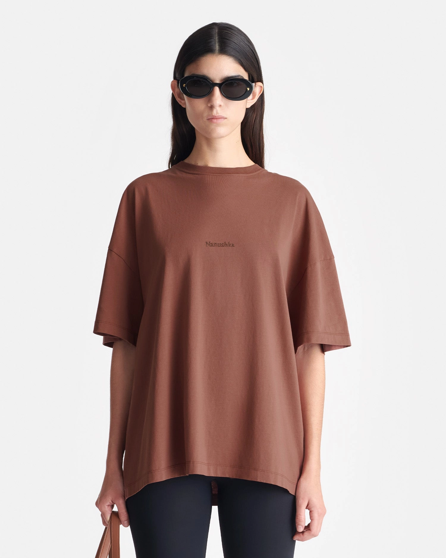Wren - Printed Cotton-Jersey T-Shirt - Rust/Poppyseed Cake Stretchable Blend