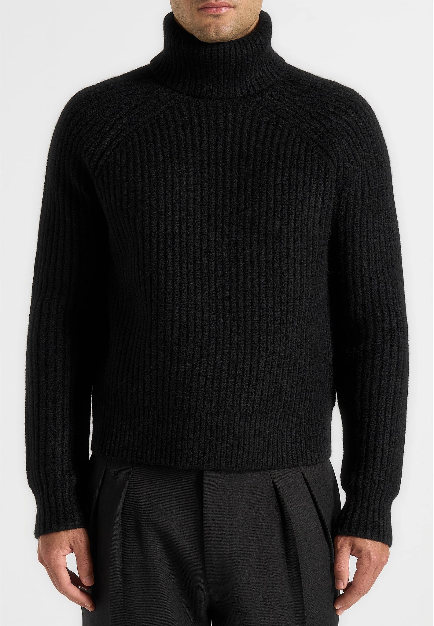 Rudy - Roll Neck Chunky Knit Jumper - Black Daily Piece Chill Evening