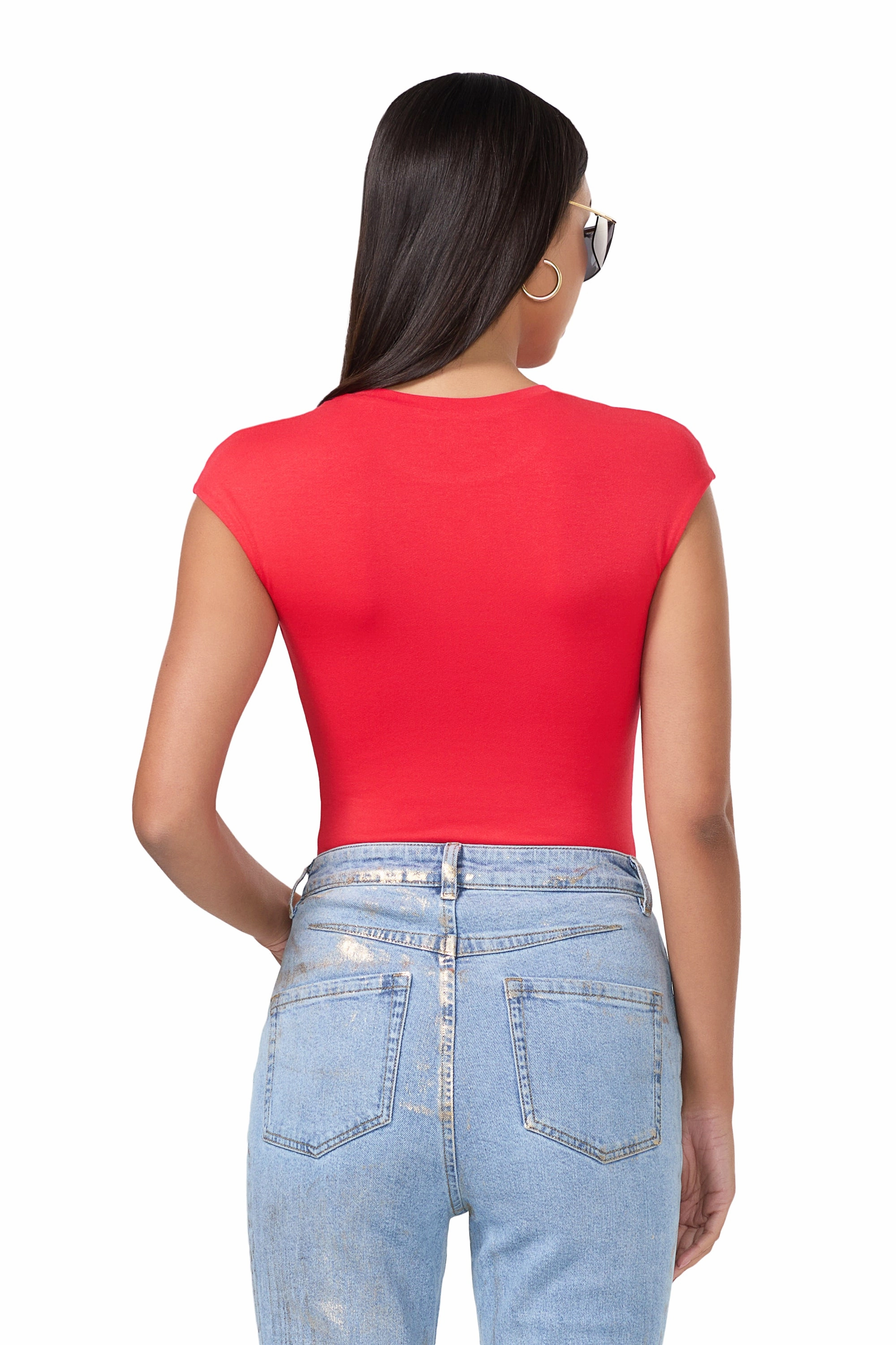 Nina Top - Cherry SleevelessOption Ventilated Side Panels