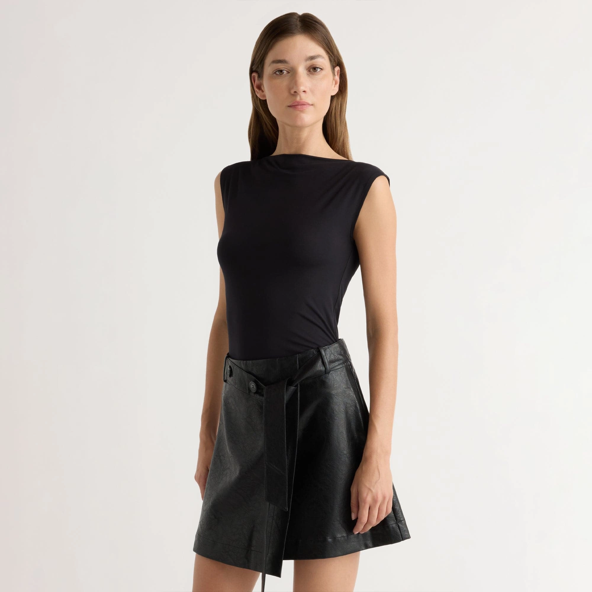 HighElasticity Esme Sleeveless Slit-Neck Tank