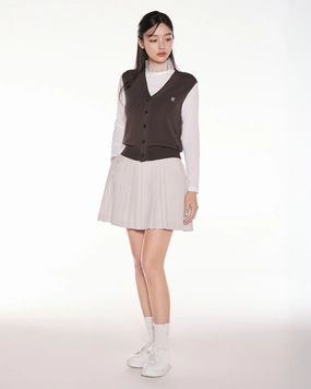 Weatherproof Technology 2-Way tie knit vest - Cocoa