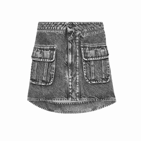 Patch Pocket Mini Skirt A Line Cut Vibrant Touch