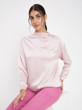 Multi Directional Zipper Placement Timeless Cut Madame Solid Pink Top