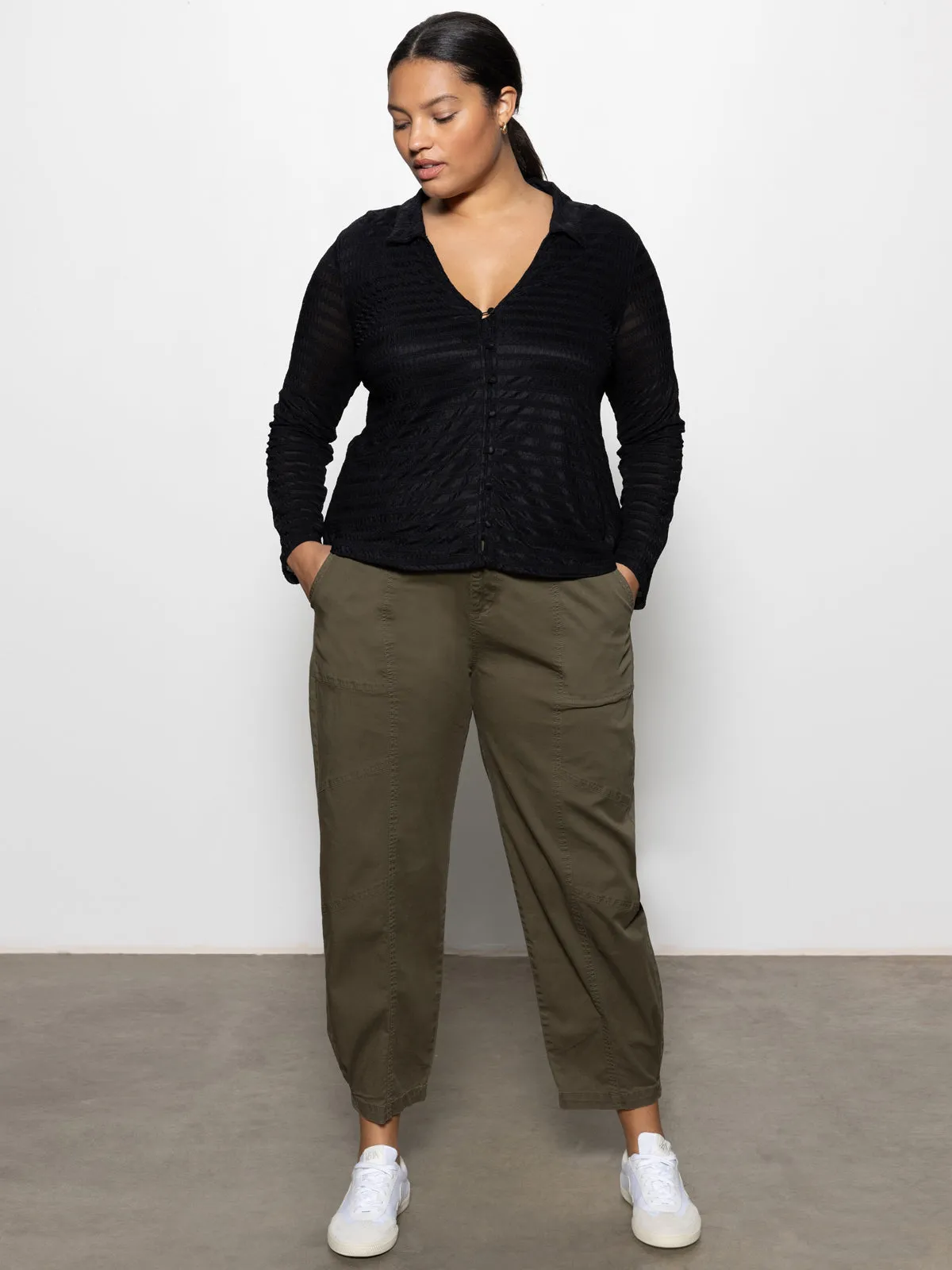 Soft Wear Layer Friendly Sahara Tapered Standard Rise Pant Burnt Olive Extended Sizing