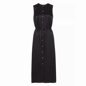 Silk Charmeuse S/S Midi Dress Modern Layers