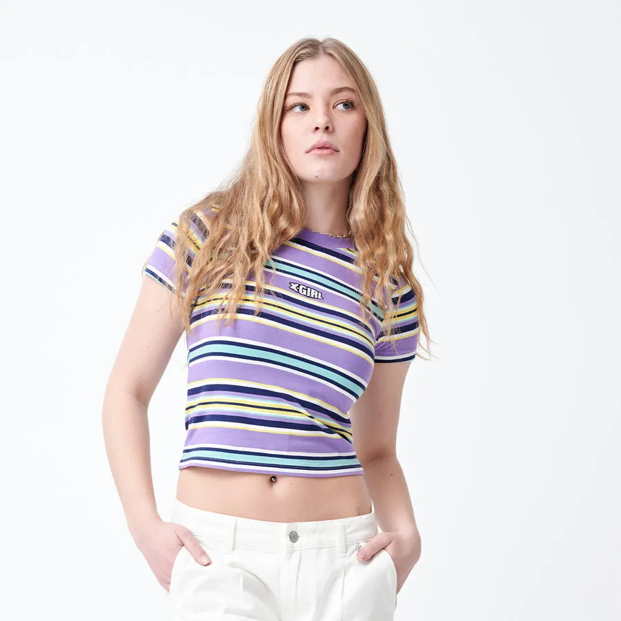 X-girl Striped Ringer Baby Tee