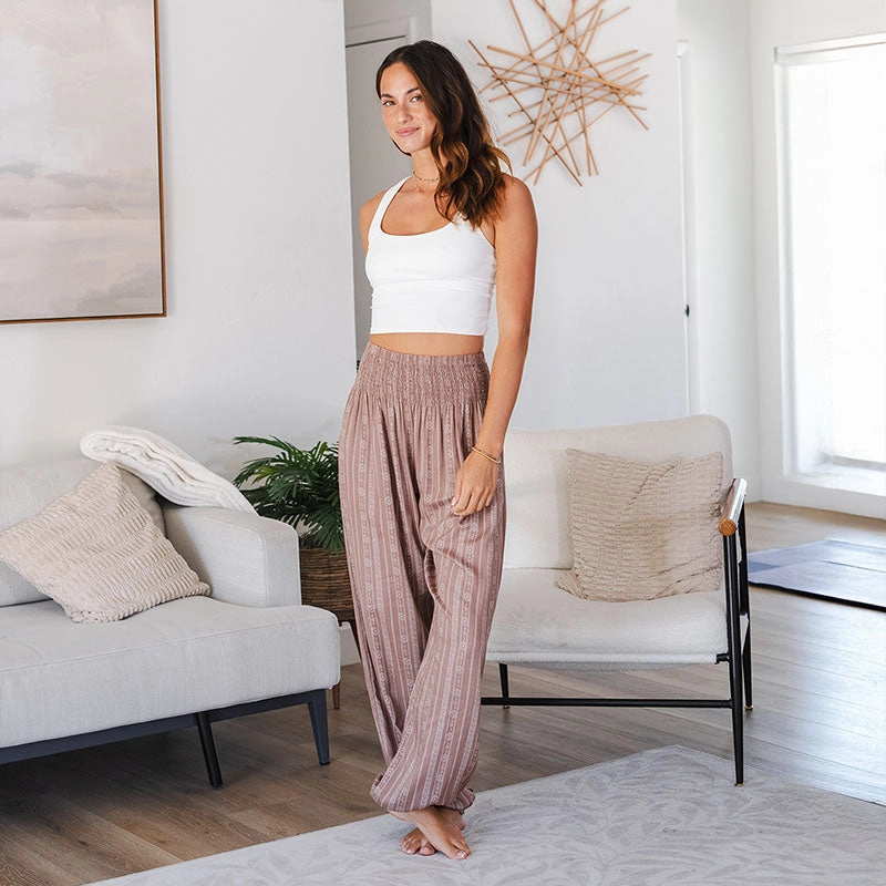 Yao Tribal Print Harem Pants Sleek Comfort