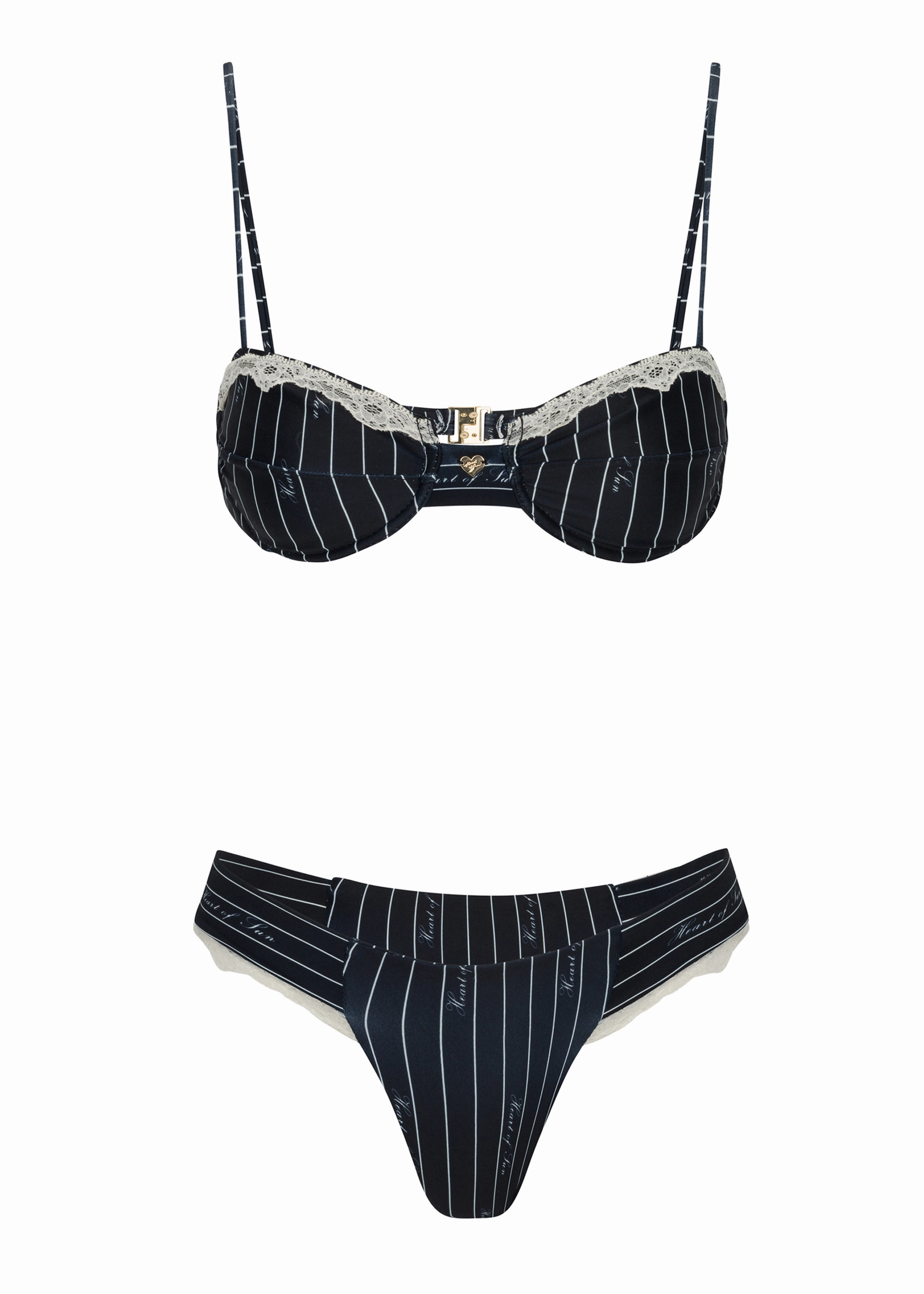 Minimalist Cuff Belle Ch??rie Classic Bikini Bottom | Pinstripe