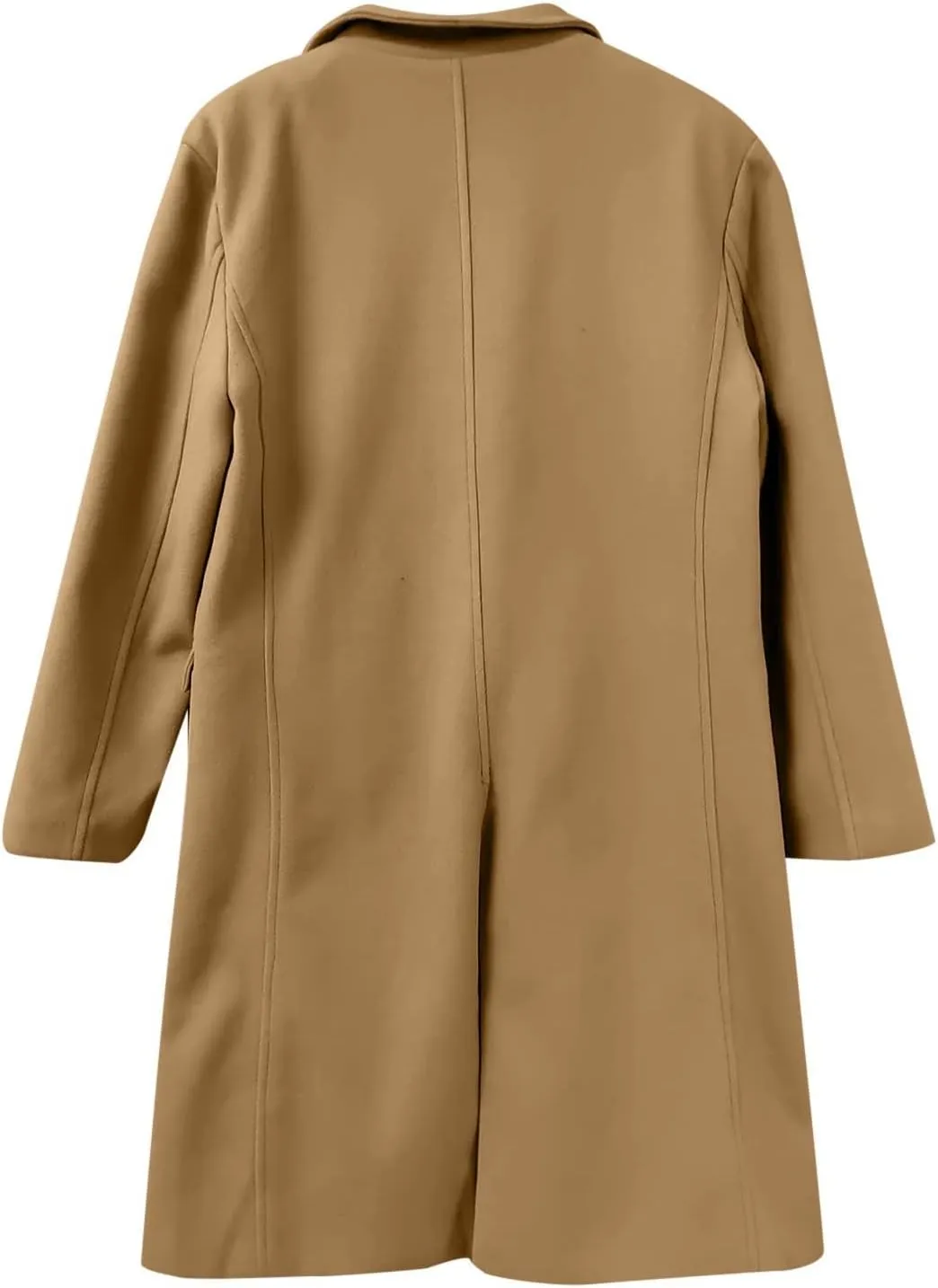 Ymosrh Men's Trench Coat Oversized Notched Long Jacket Coat Single Breasted Lapel Winter Coat Double, XL-4XL