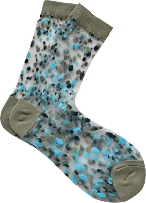 YOLAI 1 Pair Women'S Lace Anklet Sock Sheer Nylon Socks For Women Ankle High With Reinforced Bottom And Toe