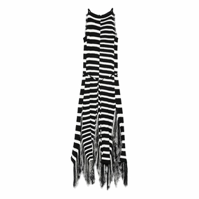 Panelled-Design Yves Fringe Dress