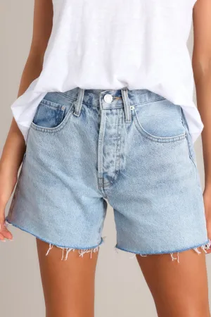 Z Supply Everyday Hi-Rise Sun Bleached Indigo Denim Shorts