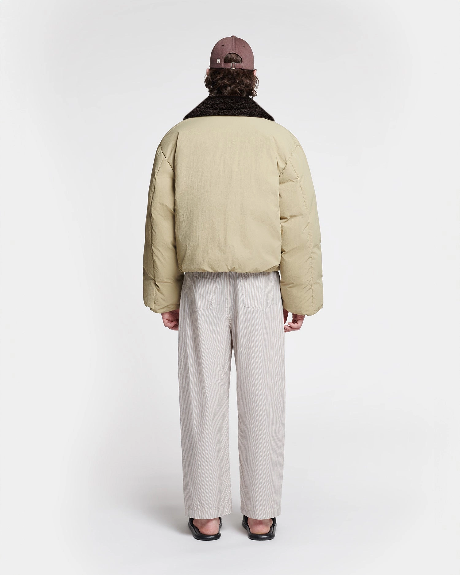 Zacharie - Faux Fur and Tech Nylon Jacket - Sage/Black ShockAbsorbing Padding Journey