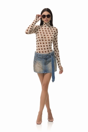 Zadie Top - Gold Halo Dot Variable Tension Adjustment