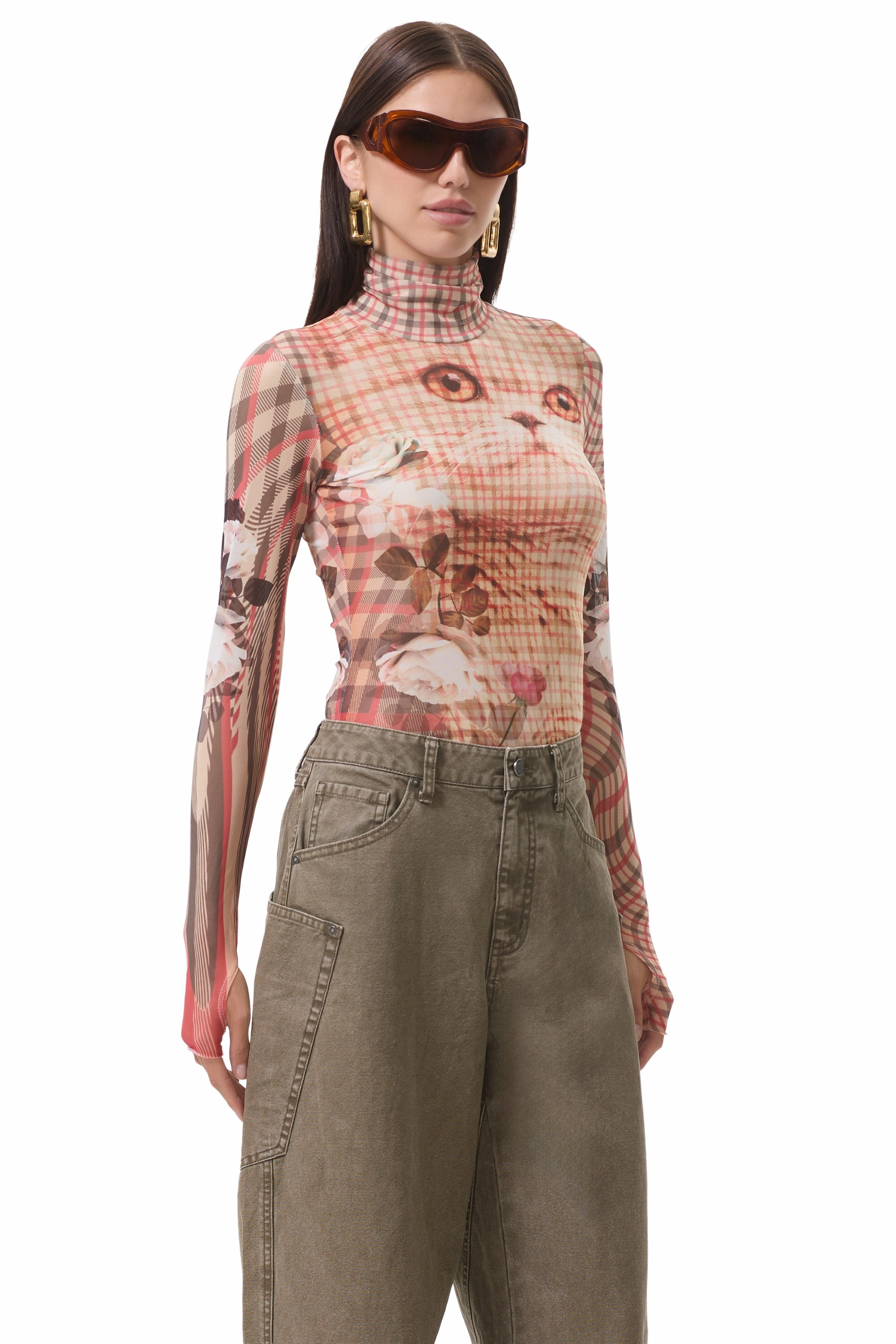 OdorResistantTreatment Non Irritating Seam Finish Zadie Top - Kitten Plaid