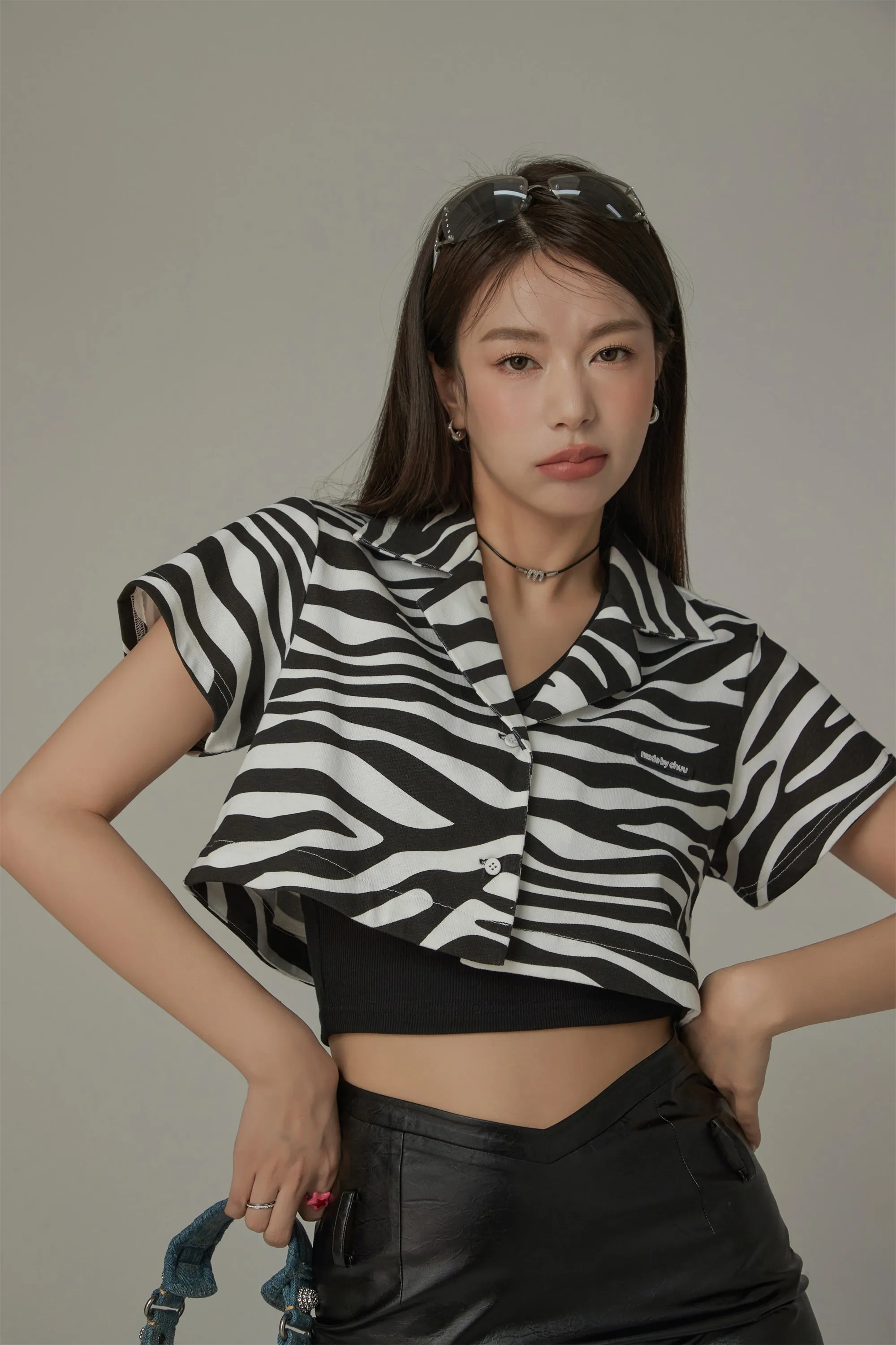Zebra Cropped Shirt