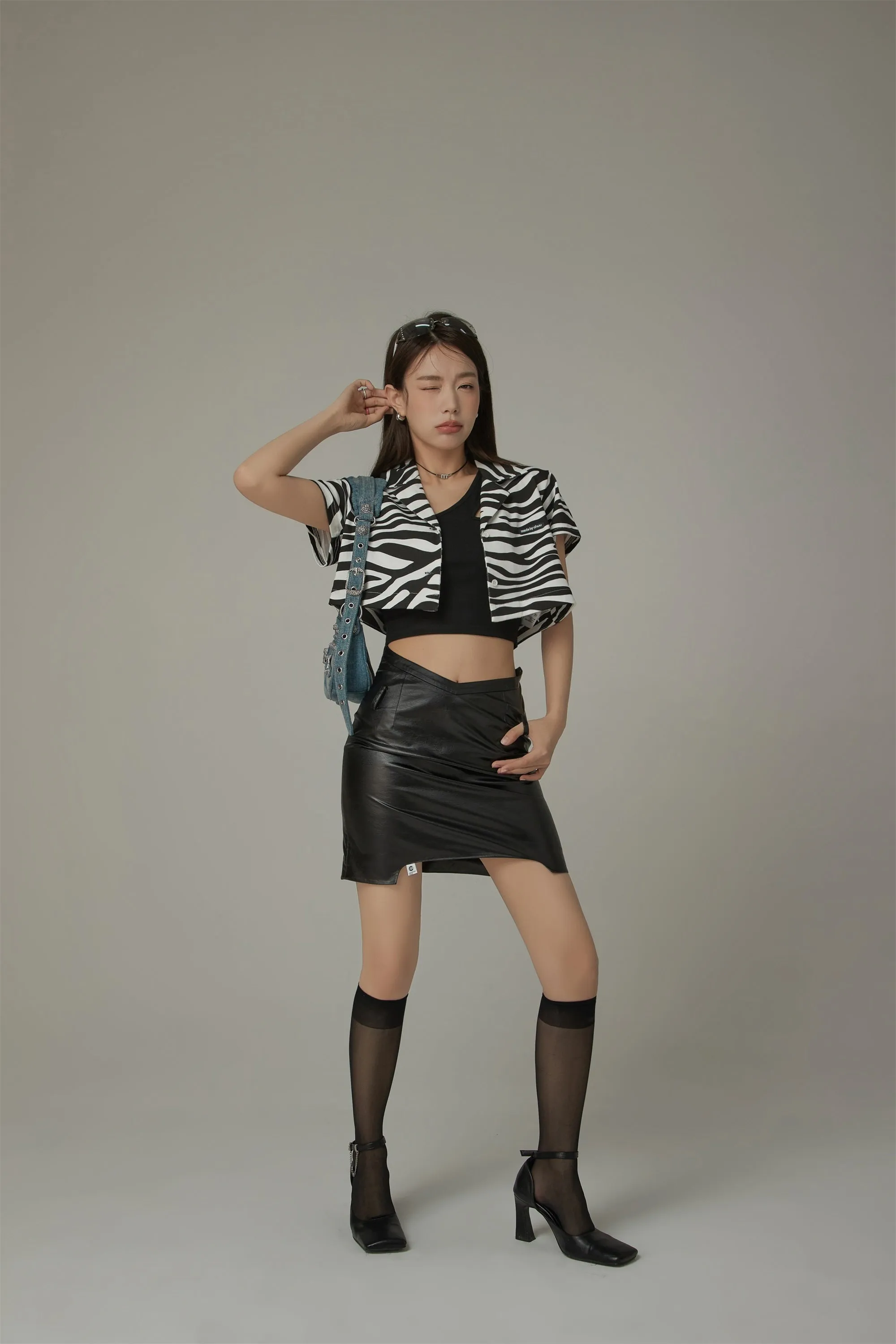 Zebra Cropped Shirt