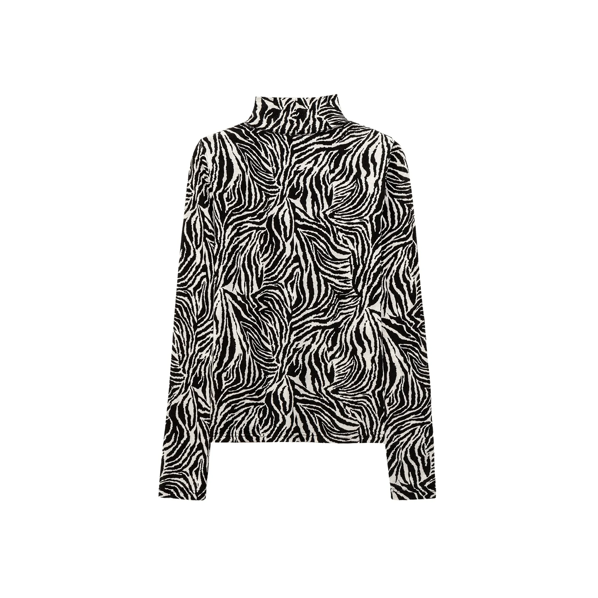 Zebra Cropped Side Slit T-Shirt