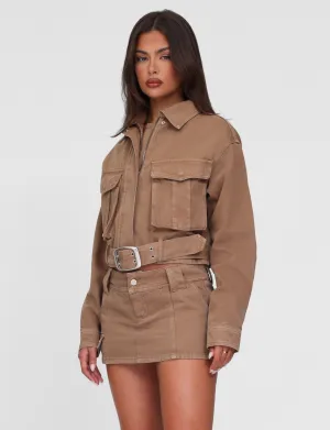 Neutral palette ZELIE MINI SKORT - NEUTRAL : SANDBLAST : WASHED TAN