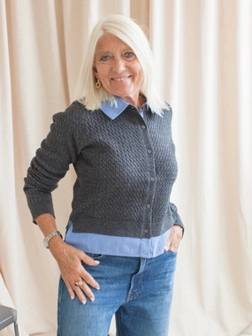 Shannon Layered Cardigan Smart Style Natural Texture