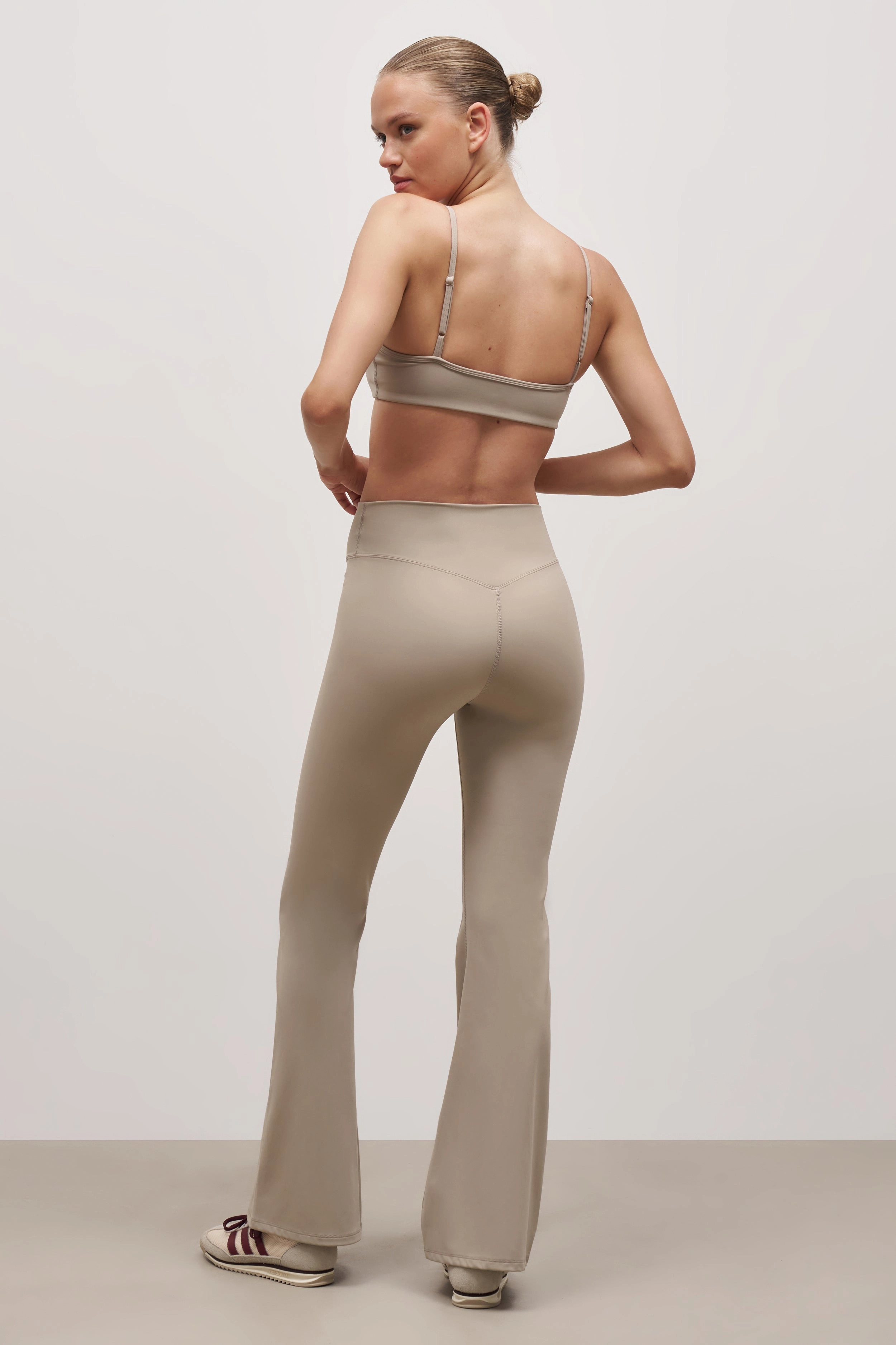 Base Sculpting Flared Leggings - Taupe SeamFree Knitting