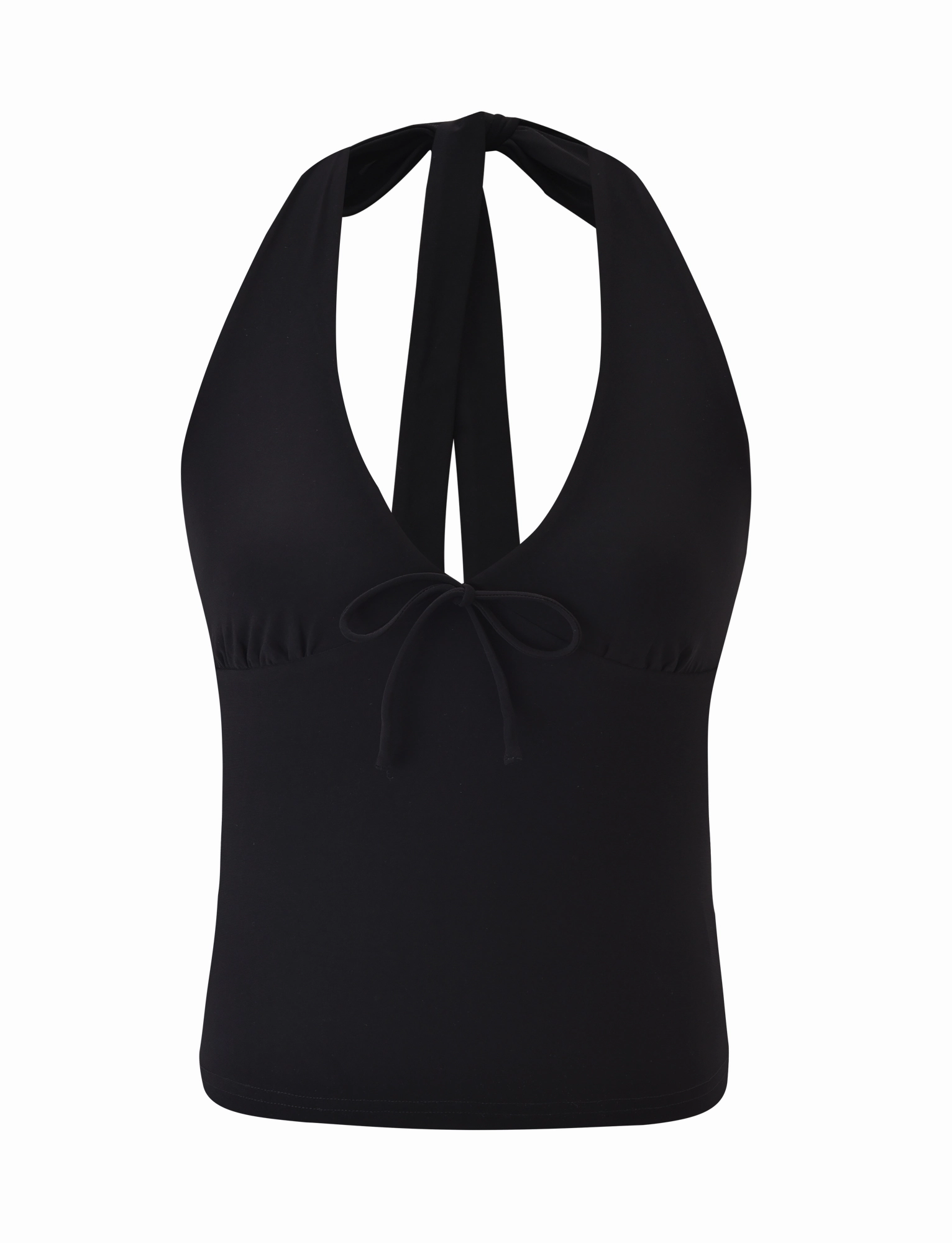 ZINZIE HALTER TOP - BLACK Eco Friendly Dye Process FrictionReducing