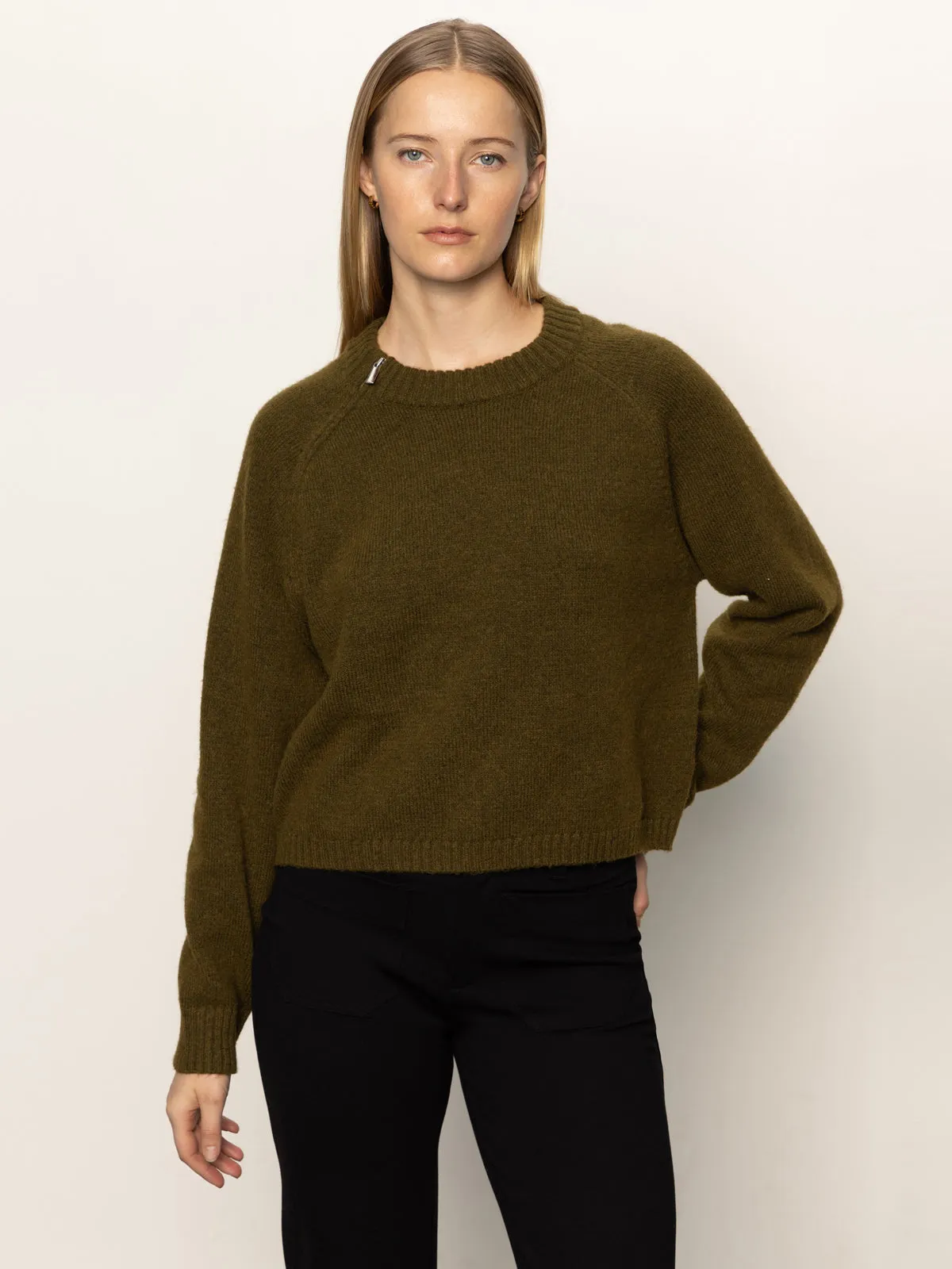 OdorResistantFinish Flowy Tunic Zip It Sweater Dirty Martini