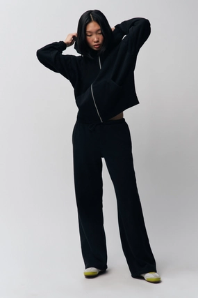 Low Maintenance Knit Bold Simplicity Zip Up Hoodie