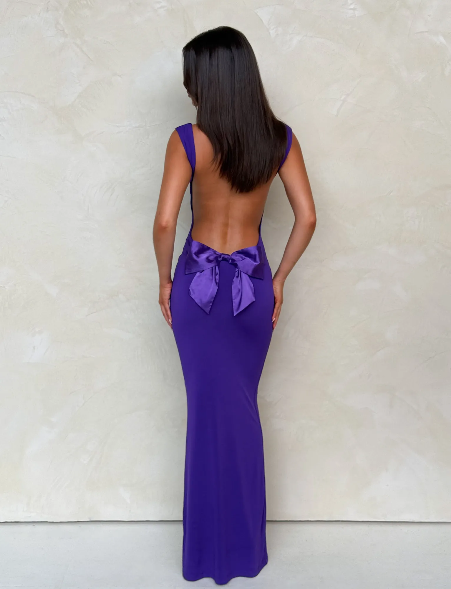 Light and Comfortable Wear Bust-Enhancing ZITA MAXI DRESS - PURPLE