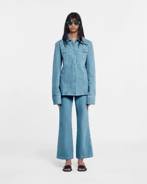 Sporty Comfort Crisp Look Zoey - Cropped Kick-Flare Jeans - Eco Light Wash