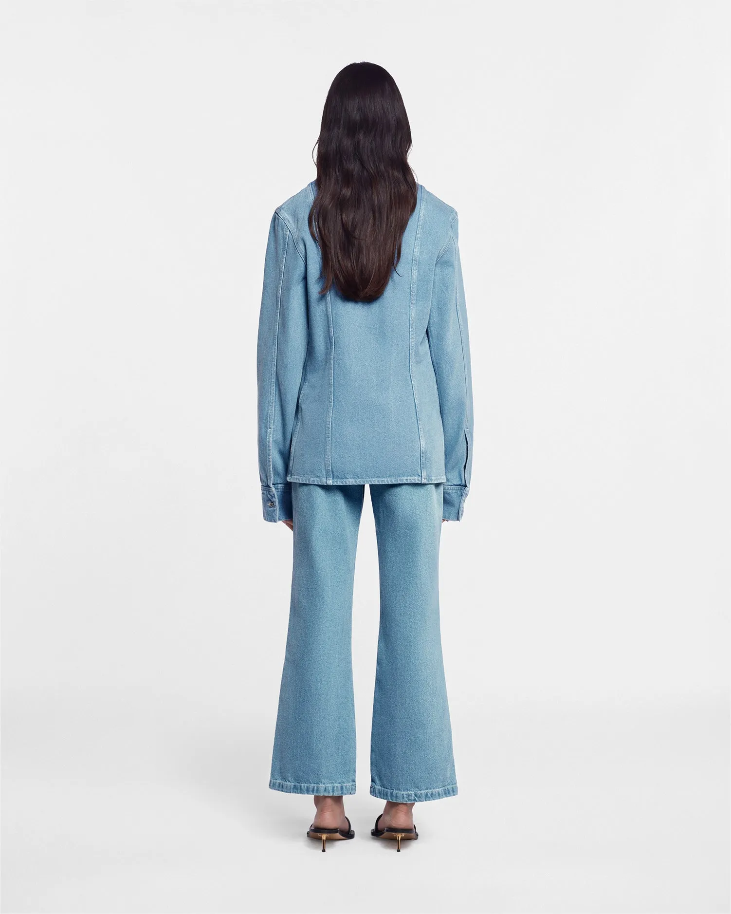 Zoey - Cropped Kick-Flare Jeans - Eco Light Wash Brunch Outfit Summer Vibes Versatile Stone Wash Finish