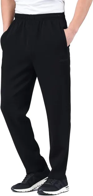 Zoulee New Men's Classic Drawstring-Waist Jogger Pants Sweatpants with Zipper Fly