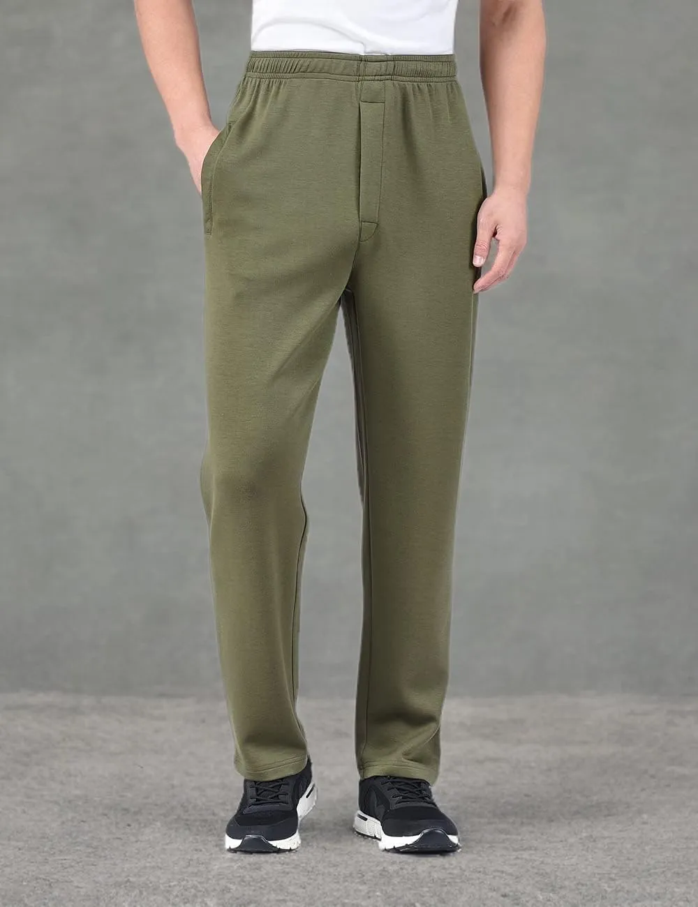 Zoulee New Men's Classic Drawstring-Waist Jogger Pants Sweatpants with Zipper Fly